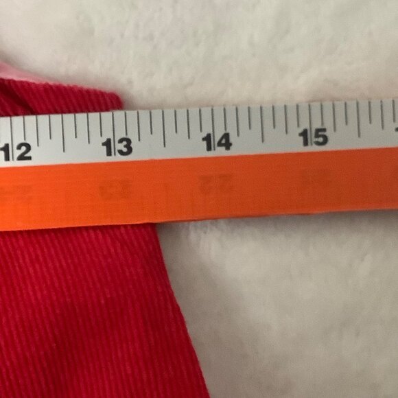 Vtg Embroidered Sleeveless Corduroy Jumper Dress Apple Tree House Girl Red 3T - Picture 6 of 8